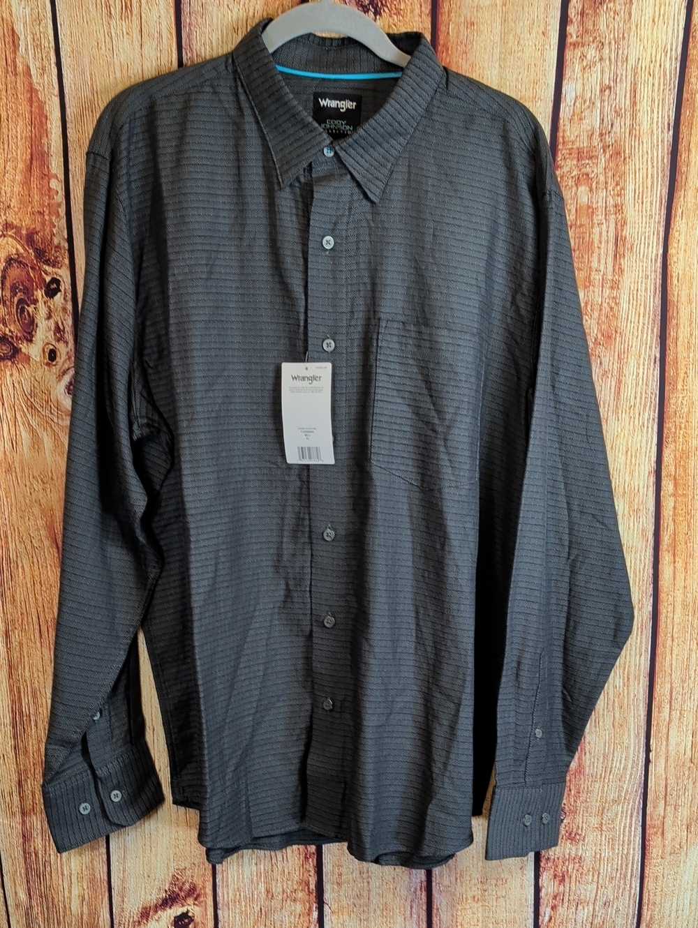 Wrangler XL Men's NWT Western Shirt Cody Johnson Classic Fit Button Front Grey